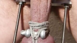 Kinky Scrotum Stretching Solo Session