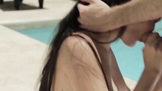 Perfect sweetheart Natalie Heart gives her rich lover the best fuck by the pool