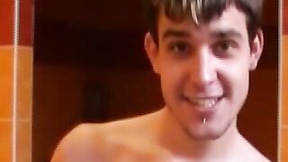 Sexy jocks cum feeding after cock sucking raw shower orgy