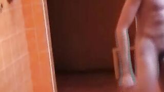 Sexy jocks cum feeding after cock sucking raw shower orgy