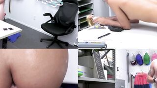 Horny ebony teenager Sarah Lace deepthroats rock hard cock