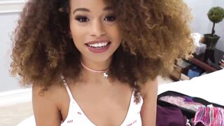 Natural tits ebony Cecilia Lion fucked hard by kinky stepdad