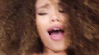 Natural tits ebony Cecilia Lion fucked hard by kinky stepdad