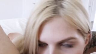 Nipple pierced Megan Holly deepthroated before kinky fuck