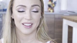 Evelin gives Zoeys cunt eye rolling strapon fuck session