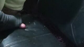 a penis well rubbed against black stool an ejaculation of sperm a lot on the stool +e