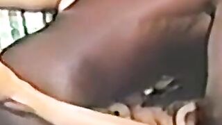 Amateur chick swallows black dick before being hammered