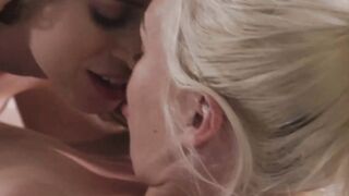 Kinky teen Jill Kassidy gags on dyke plastic dick
