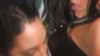BDSM brunette Cherokee drills with dildo ebony babes pussy