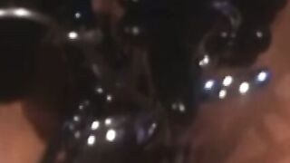 BDSM brunette Cherokee drills with dildo ebony babes pussy