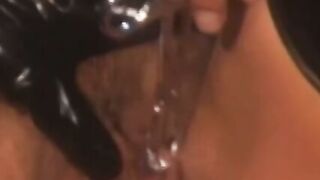 BDSM brunette Cherokee drills with dildo ebony babes pussy