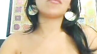 Smiling Latina on Webcam