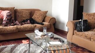 Petite curly African enjoyed rough sex
