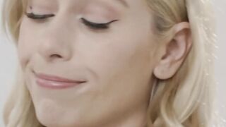 Blonde big tits Kay Lovely takes a creampie after intense pounding