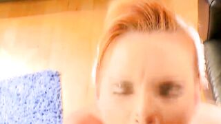 Tantalizing Euro MILF takes black cock from butt to mouth