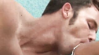 Hot horny guys love a good bareback fucking on the spa table