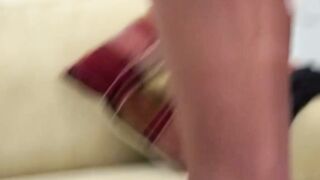 Hot lingerie babe Sophie Garcia moans while sucking cock POV