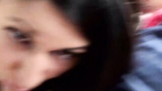 Natural tits girl Sophie Garcia tricked into hot deepthroat