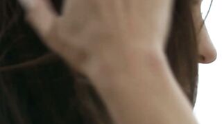 Nubile brunette beauty Demi Fray slow motion pussy teasing