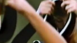 Blonde babe Sharon Mitchell gives blowjob for cum in mouth