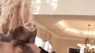 Blonde babe Gina Lynn blows big dick for thick load of cum