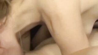 Glasses MILF dildo drilled before hardcore 69 pussy licking