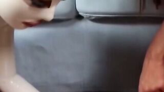 Kitten costume Latex Lucy spanked hard licks spilled milk