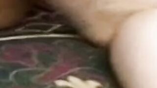 Beautiful ebony teen gets warm facial from older lover