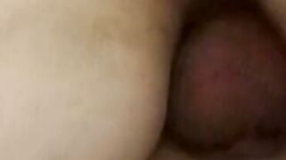 Beautiful ebony teen gets warm facial from older lover