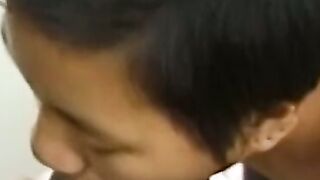 Beautiful ebony teen gets warm facial from older lover