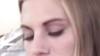 Natural tits babe Cherry Rain pussy played by horny blonde