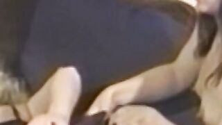 Restrained lesbian spanked and dominated over