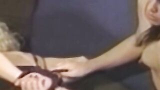 Restrained lesbian spanked and dominated over