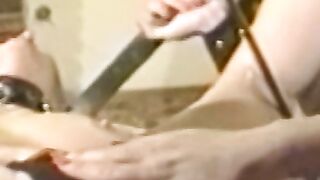 Restrained lesbian spanked and dominated over