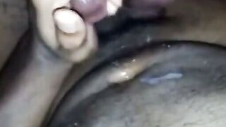 Ebony Cock Stroking Under the Stars