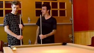 Jimmy and Hunter play the game of pool with a high stakes