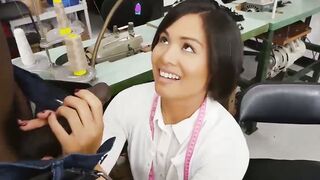 Horny and cute asian teen gets hammered hard by a BBC