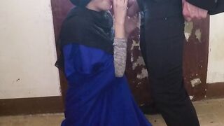 Hijab wearing beauty fucks a huge dick for extra cash