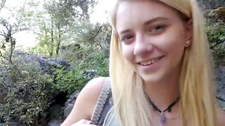 Blonde stepdaughter Riley Star fucked doggystyle after BJ