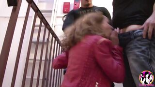 Beauty hoe gets intesive experiences by two turned on bro