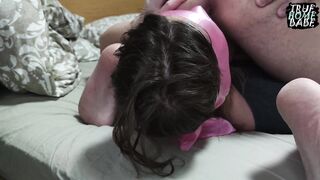 Thankful Sanja Licks Gf's Butt and Nuts, Cuckold Blows Cum