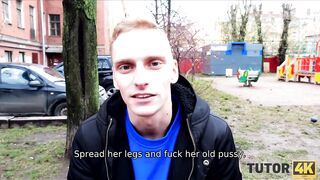 TUTOR4K. Man talked local whore and concurrently professor to have