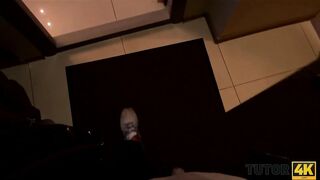 TUTOR4K. Man talked local whore and concurrently professor to have