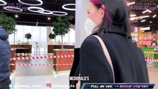 Risky Oral Sex into Fitting Room for Huge Mac - Outside