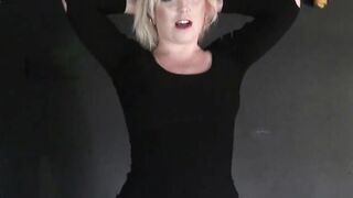 Horny Angel tormented by dripping hot wax and monster dildo
