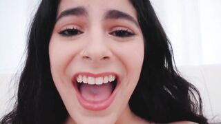 Petite teen latina getting throat fucked