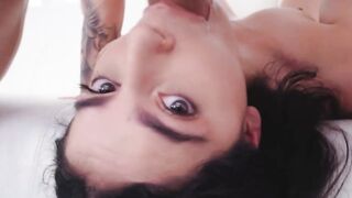 Petite teen latina getting throat fucked