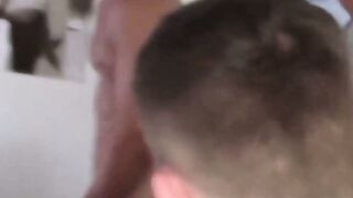 A horny teen gets on fours and sucks cock while being banged