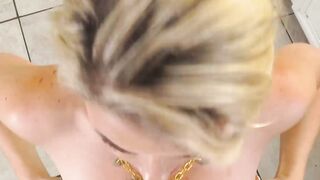 Stepmom was horny so she gives my thickdick a titfuck