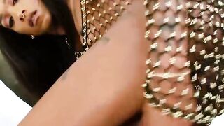 Horny Dazia Cockdazian wanking her big long brazilian dick